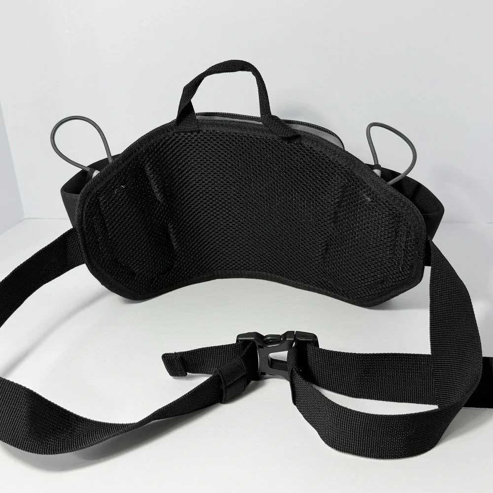 Quest Hydration Waist Pack Dual Bottle Holder Running Hiking Belt Grey Black